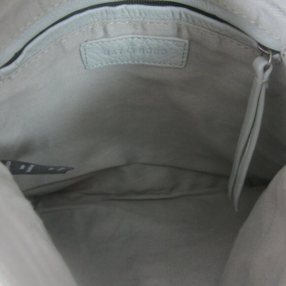 Day & Mood Gray Blue Pebbled Leather Crossbody Bag 8.5 X 9" Adjustable Strap - Picture 8 of 12